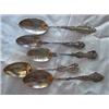 Image 1 : (5) Solid Silver Spoons to include: a) Embossed silver Spoon-Etched "Antwerp, N.Y." Marked Sterling.