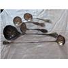 Image 1 : (5) Solid Silver Collector's Ladles to include: a) Soup Ladle-Embossed w/daffodils-condition shows m