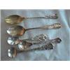 Image 1 : (5) Miniature Collector's Spoons to include: a) Embossed handle view Niagara Falls, embossed view "C