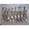 Image 1 : (5) Sets of Matched Spoons-16 total-to include: a) (4) embossed flowered handle, marked W.M. Rogers.