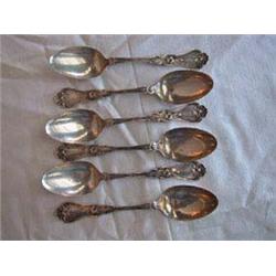 (6) Sterling Silver Whiting Teaspoons-Violet Pattern-5 7/8" Lgth-APV $80.00-$100.00....