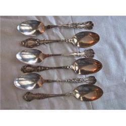 (6) Sterling Annual Teaspoons For Flora-1901-1906. Different Patterns-Approximately 5 7/8  Lgth. APV