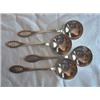 Image 1 : (4) Alvin Sterling soup Spoons-Engraved with the letter "B"-5" Lgth. APV $35.00-$50.00....