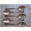 Image 1 : Set of (6) Sterling Teaspoons with (4) monogrammed with "G", (1) dated 1909, (1) un-monogrammed, (1)