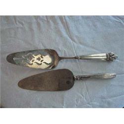 (2) Sterling Handled Cake Servers, (1) 11' Lgth, (1) 9 3/4" Lgth. APV $35.00-$60.00....