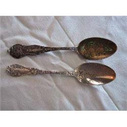 (2) Sterling Souvenir Spoons to include: a) The City of Angels-Los Angeles, Cal.-marked on back "Bro