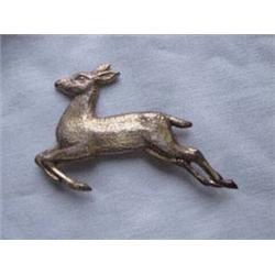 Sterling Deer Pin-Approximately 3  wide, 2  high. APV $20.00-$30.00....