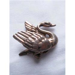 Sterling Swan Pin. Approximately 1 3/4  wide, 1 1/2  high. APV $20.00-$30.00....