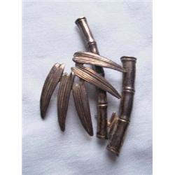 Sterling Bamboo Stalk Pin. Approximately 2" wide, 3" high. APV $20.00-$30.00....