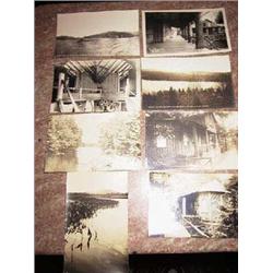 (8) Big Moose Post Cards (black and white photo cards) to include: a) Big Moose Island from Lake Vie