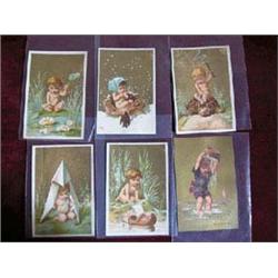 (6) Pieces-Blank Sunshine Publishing Co. Victorian Trading (Advertising) Cards to include (1) printe