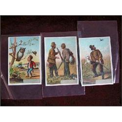 (3) Pieces-Blank Sunshine Publishing Co. Victorian Trading (Advertising) Cards-"Fearless Hunter" and