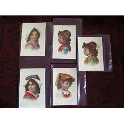 (5) Pieces of Sunshine Publishing Co. Blank Victorian Trading (Advertising) Cards-chromatic Children