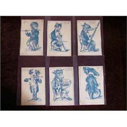 (6) Piece Series of Victorian Trading (Advertising) Cards. Illustrated by Tobin, NY, Put out by J.L.