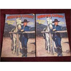 (2) Pieces Identical "Hopalong Cassidy" Coloring Books. Starring William Boyd-Abbott Pub. Co. Kenosh