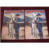 Image 1 : (2) Pieces Identical "Hopalong Cassidy" Coloring Books. Starring William Boyd-Abbott Pub. Co. Kenosh