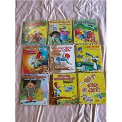 (9) Pieces of Children's Tell-A-Tale books by Whitman 1950's-1960's to include: a) "Animal Train"; b