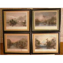 (4) Beautiful W.H. Bartlet engravings. Images 6" x 7 1/2" in simple black frames on acid free paper.