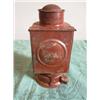 Image 1 : Early tin "Kodak" dark room lantern. Old brown paint, glass missing. 9" tall. APV $25.00-$30.00....