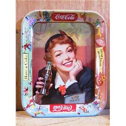 1955 Original Coca Cola Tray-"Menu Girl"-excellent condition. APV $50.00-$75.00...