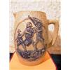 Image 1 : Old Stone Ware "White's of Utica" Pitcher-1890-1907-This Patriotic Pitcher features embossed cobalt.