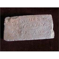 N.A. White of Utica stamped Fire Brick. APV $30.00-$45.00....