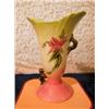 Image 1 : Hull Pottery Vase-Base mark "W8-7 1/2 U.S.A." Woodland Pattern. Excellent piece-no chips or cracks,.