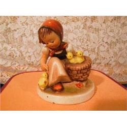 Hummel "Chick Girl" 3 3/4" tall. Marked with full Bee 57/0 3-Germany mint. APV $120.00-$150.00....