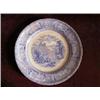 Image 1 : Staffordshire 9 1/2" Ironstone Blue and White Rim Shaped Plate. Marked T.J.&J. Mayer "Florentine" Pa