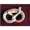 Image 1 : 1908 Pat. Unique Pretzel Flask. Slight chip next to cork. APV $100.00-$125.00....