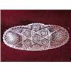 Image 1 : Glass cut leaded crystal Boat-10 3/4". Diamond Star and Sun Ray Pattern. APV $100.00-$125.00....