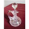 Image 1 : Glass cut Vinegar Cruet w/hand applied handle. APV $35.00-$40.00....