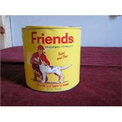 1950-"Friends" smoking tobacco tin in excellent condition. APV $25.00-$35.00...