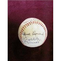 Baseball-signed collectable-11 Hall of famer's signatures. Signatures include (induction year in par