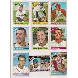 Lot of (9) 1966 Topps Baseball Cards