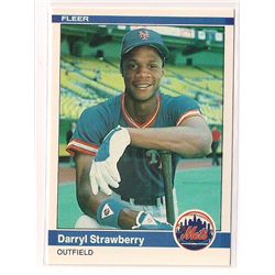 1984 Fleer Darryl Strawberry Rookie Card #599