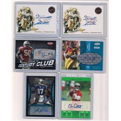 Lot of (6) NFL Autographed Rookie Cards