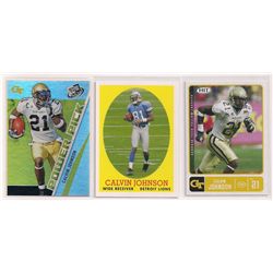 Lot of (3) 2007 Calvin Johnson Football Rookie Cards