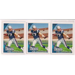 Lot of (3) 2010 Topps Rob Gronkowski Rookie Cards #148