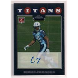 2008 Topps Chrome Chris Johnson Autographed Rookie Card #TC186