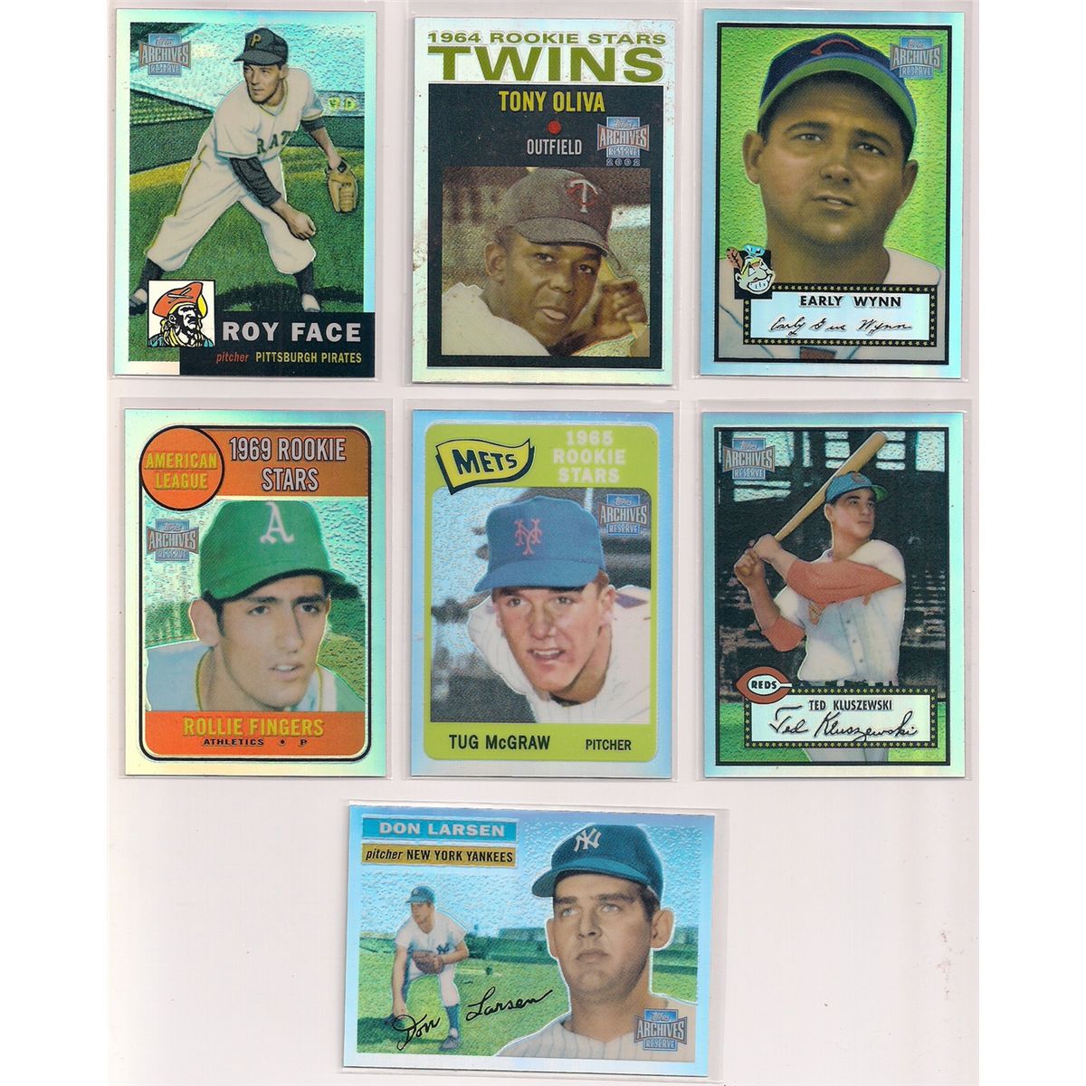 Lot of (11) 2001 Topps Archives Reserve Baseball Insert Cards