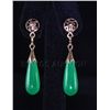 Image 1 : Natural 25.00ctw Green Jade Dangling Earring