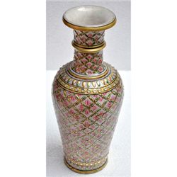 Marble Golden Color Flower Vase size 12in.