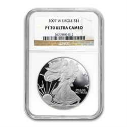 2007-W (Proof) Silver American Eagle PF-70 UCAM NGC $1