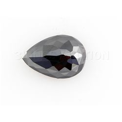 Jet Black Color AA Pear Brilliant 2.85CTW Loose Black D