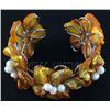 Image 2 : 352.02CTW CHUNKY AMBER MOTHER OF PEARL BRACELET PHILIPP