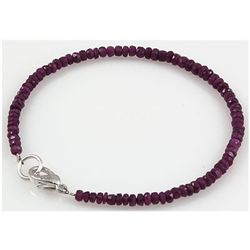 24.96ct Single Micro Faceted Natural Ruby Bracelet