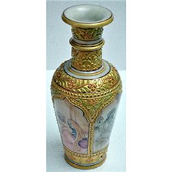 Marble Golden Color Flower Vase size 12in.