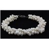 Image 1 : 143.21CTW 10" WHITE RICE PEARL BRACELET METAL LOCK PHIL