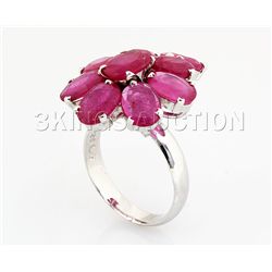 33.82CTW Natural Pink Ruby-Sterling Silver Ring